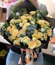 Букет цветов из:  Розы и Лизиантусы #REPLACE_PRED# Северо-Енисейский